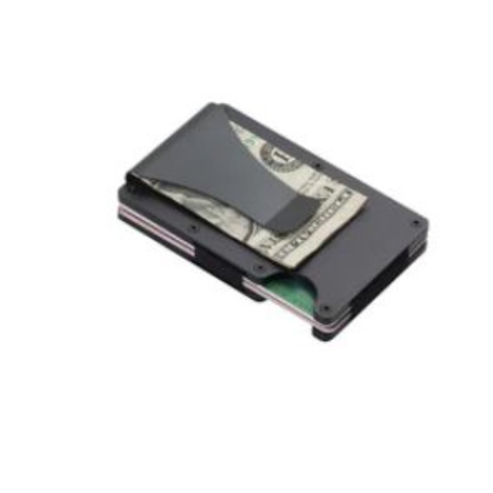 Metal wallet card holder case - Black